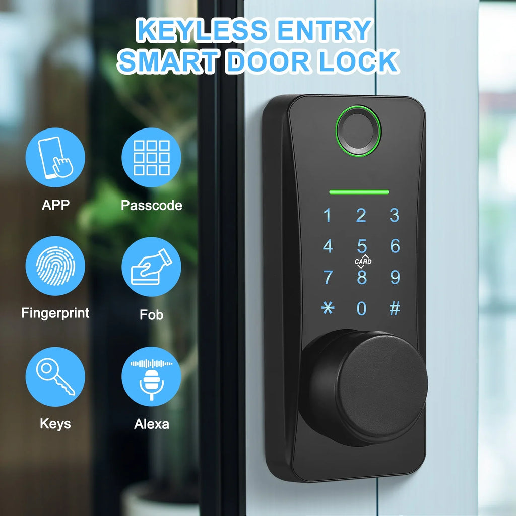 Remote Pad Lock/5-in-1 Door Intelligent Door Lock,With App Lock Less Lock Siuke Deadbolt Door Remote Keyless Huiop With Keypad Lock/2 Keyless Deadbolt Pad Lock/5-in-1 Remote Set