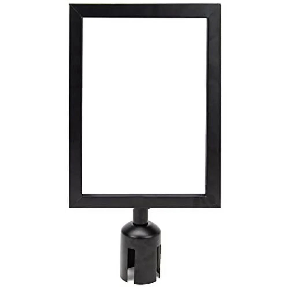 Double-Sided 8.5" Black Retractable Frame Stanchion Diameter 2" 11" Pedro's x Pudgy for Portrait Metal Belt Holder Supplies by Sign - Party Stanchions