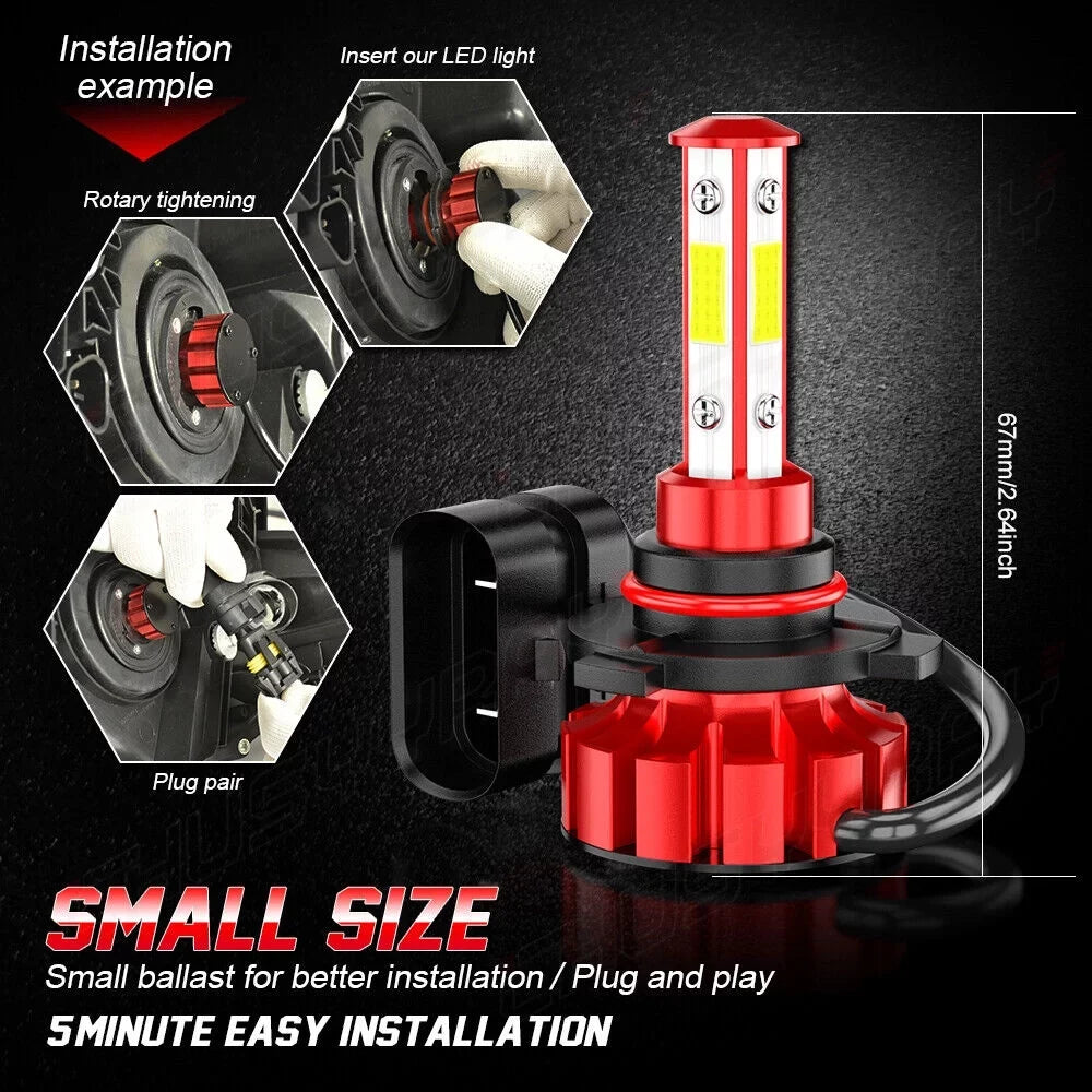 2011 High/Low Fit H8/H9 2007-2009 2010 6X Bulb Headlight Fog Mazda CX-7 Kit 9005+H7 for LED