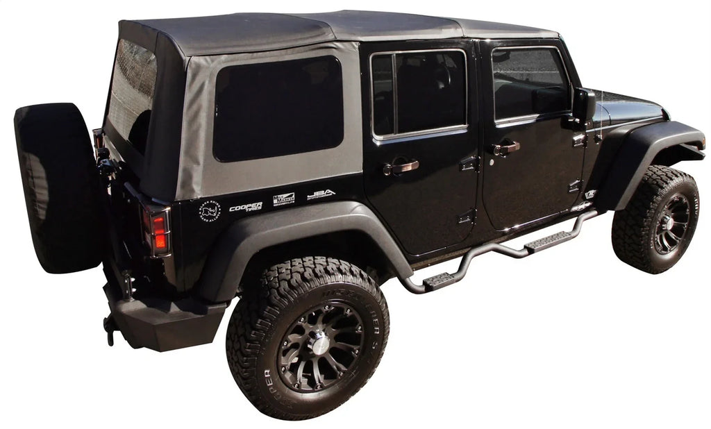 2 Door, 99935 W/Tint Wrangler Sailcloth RealTruck Factory Windows Soft Top by Black Diamond Rampage 2007-2010 JK For Replacement