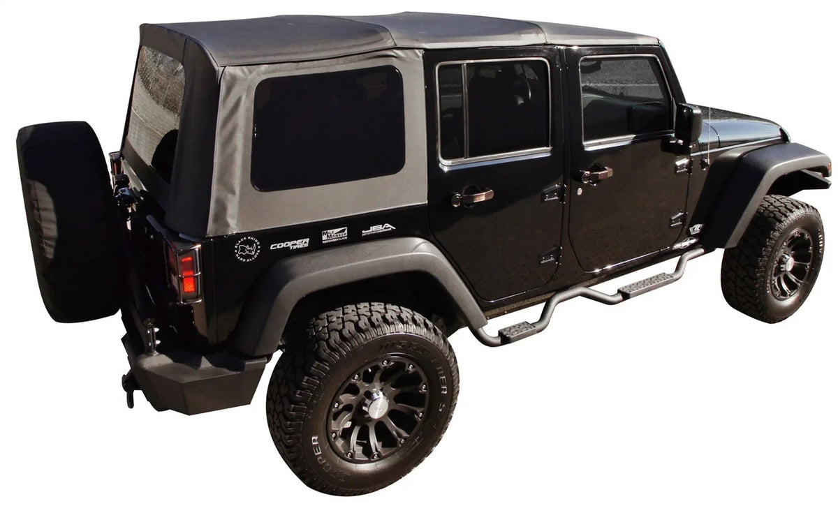 2 Door, 99935 W/Tint Wrangler Sailcloth RealTruck Factory Windows Soft Top by Black Diamond Rampage 2007-2010 JK For Replacement