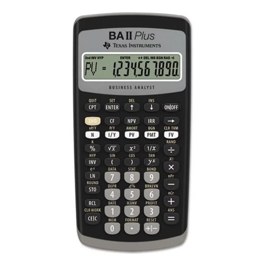 BAII 10-Digit Financial Texas Instrument Calculator, LCD Plus