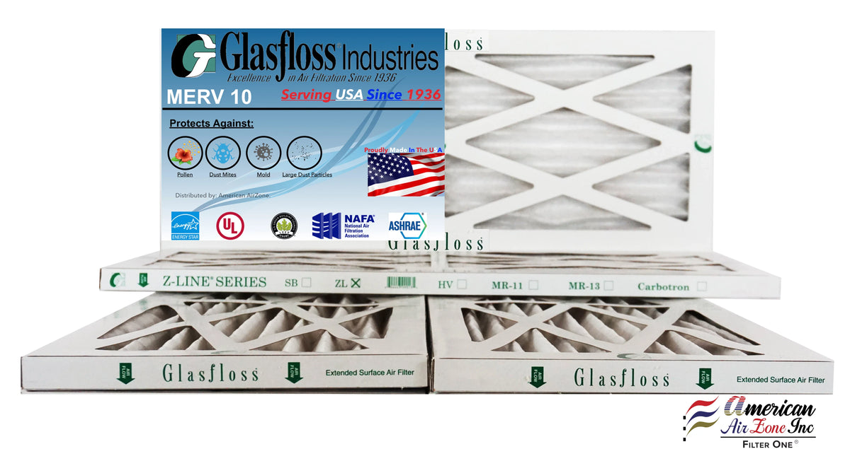 Made 12x27x1 in - Furnace 11.5 26.5x7/8 - Air Glasfloss MERV inch) USA -Qty:4 10 Size: Filter x - (Actual