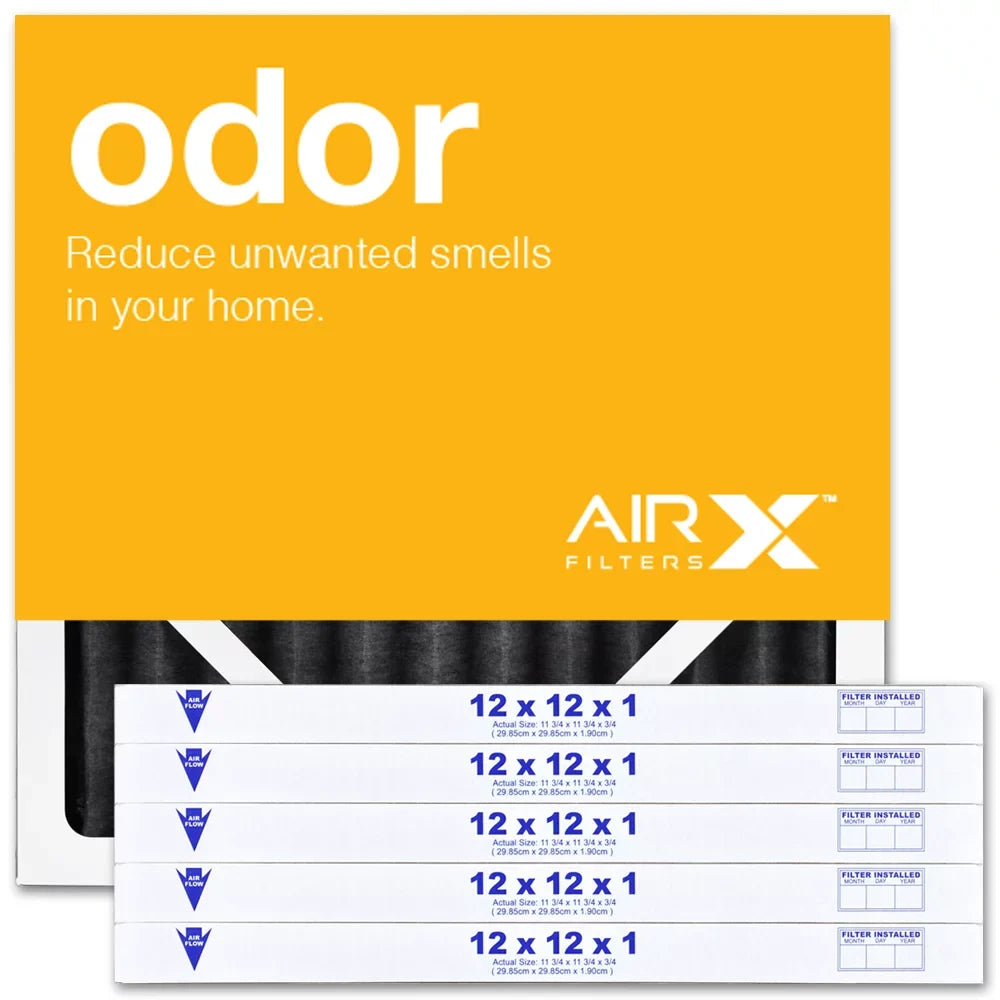 Filters MERV 4 Filter AC Furnace Filter, AIRx Compatible/Replacement 12x12x1 Pleated 6-Pack Odor Air