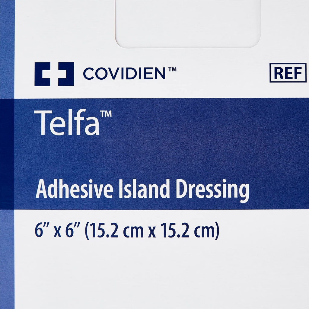 Non-Woven Sterile Telfa x 6 Count, 6 White 1 Adhesive inches, Square 25 Pack Dressings,