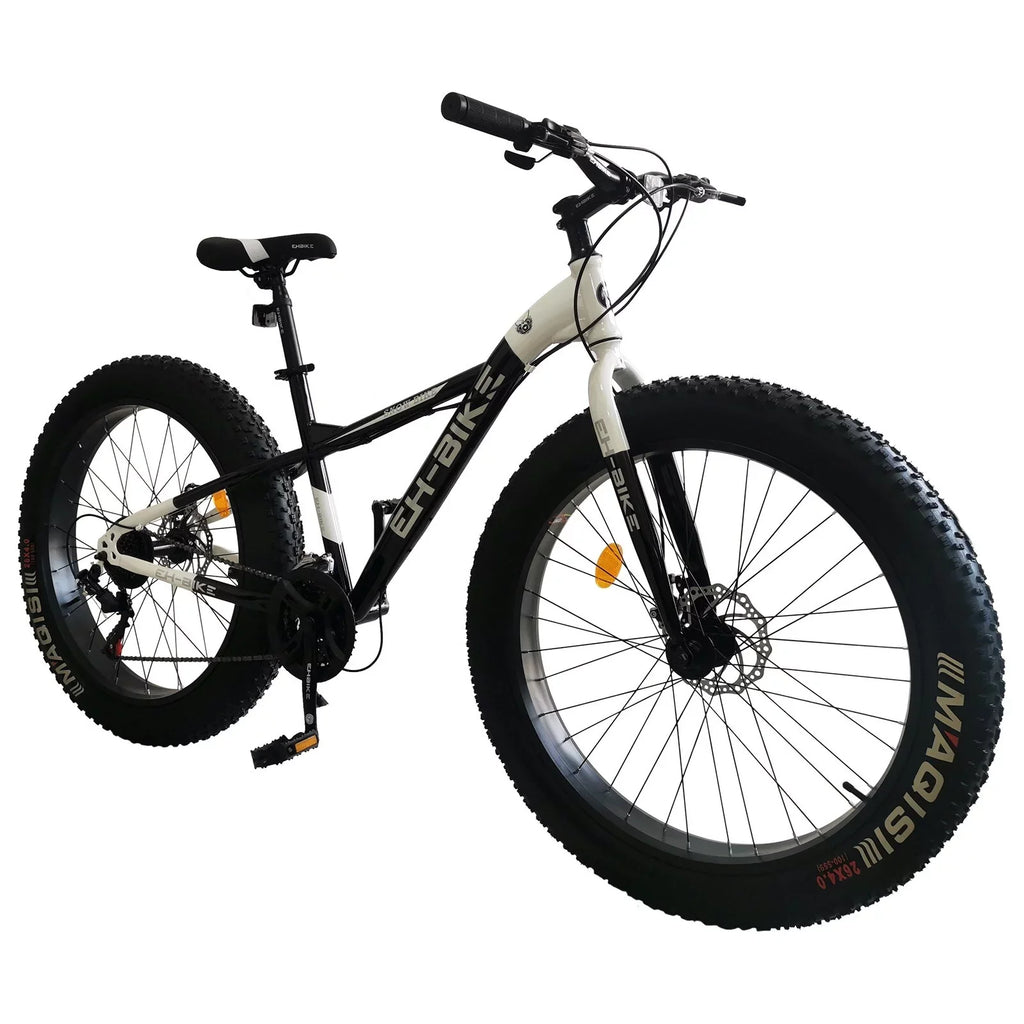Tire 7-Speed, 26-Inch 76x24.8x40in Steel Wide Tires, Mountain Wheels, and Front Brakes Bike, 4-Inch Fat - Rear Mens Frame, Knobby Blue