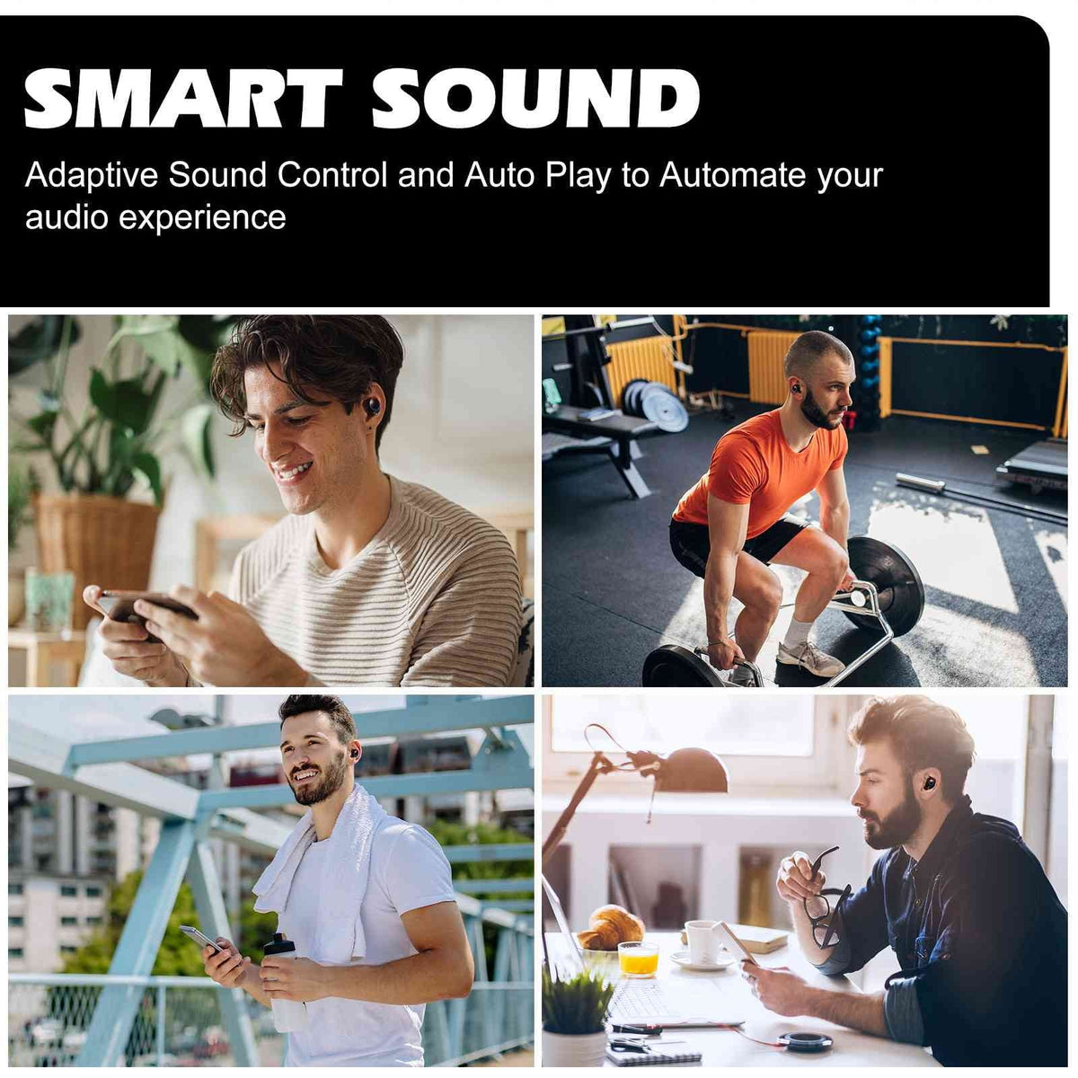 Plus Dual Connect, Compatible Bluetooth (2020) IPX5 + Water Bluetooth Amazon HD Case, Boost Connection, Wireless with Fire Resistance, Charging 8 5.2 Black, True Earbuds UrbanX Bass Balanced,