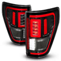 SUPER Taillights F-150 - Cover Black LED Ford 2022 21-23 Fits FORD F150 select: Housing 2021 Signal FORD w/BLIS ANZO CAB F150, Seq.