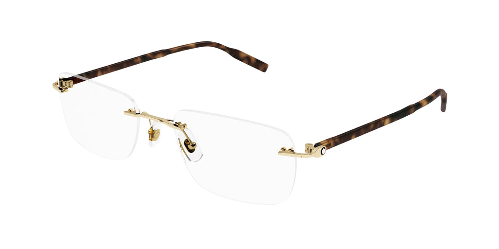 O- 006 Montblanc / MB Eyeglasses 0221 Rimless Havana