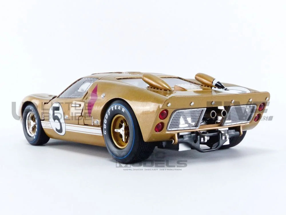 by Model GT-40 Collectibles Car Mans Ford Le #5 1966 MK Diecast II Shelby 1/18 Gold