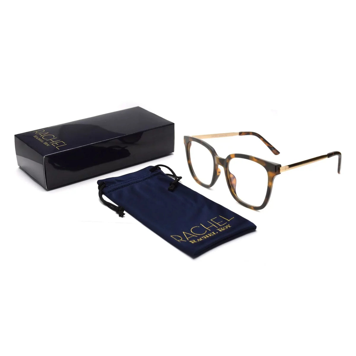 Tortoise Blue shell Rachel Light Blocking Frames Glasses, Roy Rachel Square