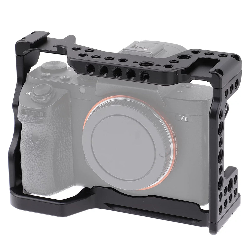 Inch A7R3 A7M3 Cage Cold Screw Inch Cage & Holes Mirrorless Aluminum Shoe A9 Sony Mount Video Replacement 14 Alloy Andoer for 38 with
