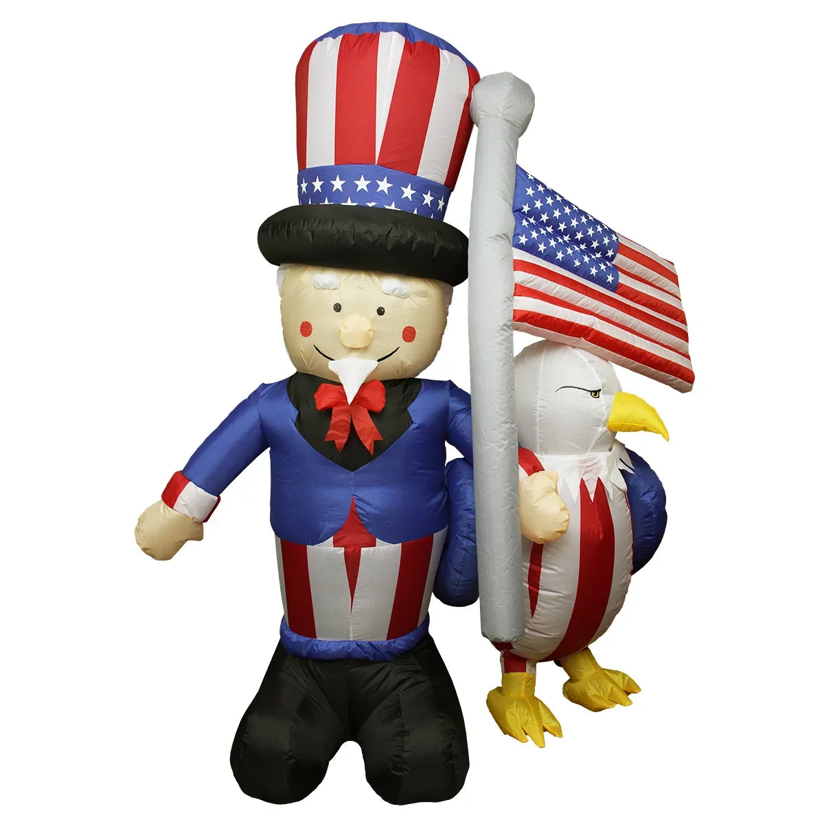 American Outdoor Eagle Lighted Sam 6' Uncle with Northlight Decor and Inflatable Flag