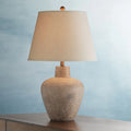 29" Lamp Tall Table White Rustic for Textured Room Living House Bentley Hammered Empire Farmhouse Bedroom Home Shade Leaf 360 Off Pot Brown Lighting