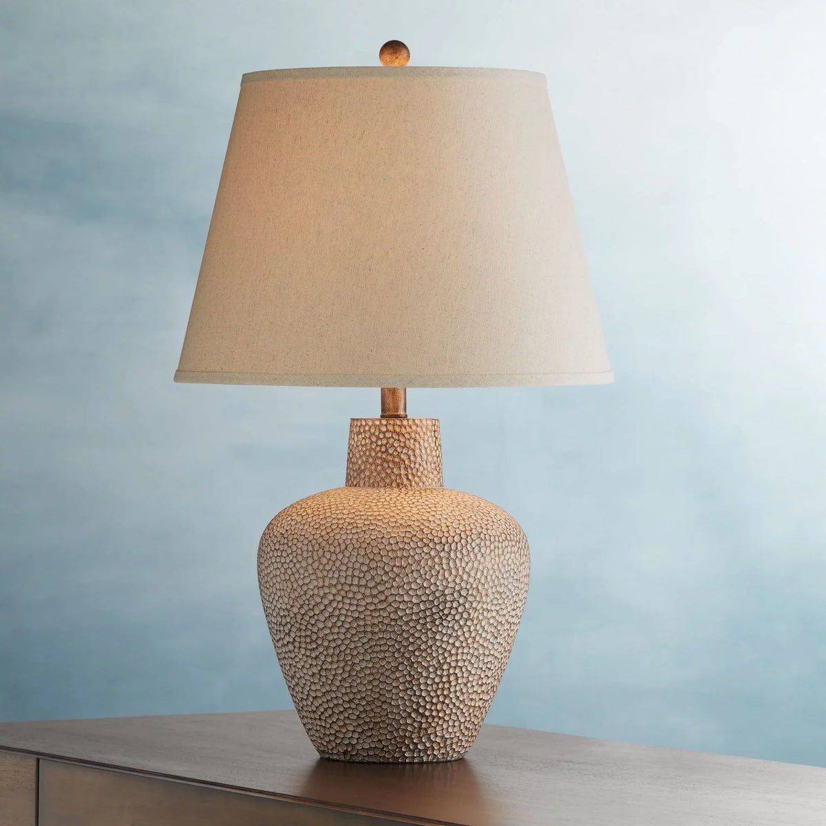 29" Lamp Tall Table White Rustic for Textured Room Living House Bentley Hammered Empire Farmhouse Bedroom Home Shade Leaf 360 Off Pot Brown Lighting