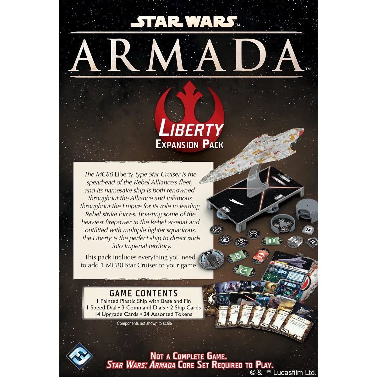 Armada: and for Up, 14 Star Expansion Miniature from Cruiser Wars Game Asmodee Ages Liberty Class
