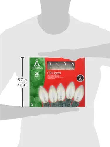 Quantity 25-Light 925C-88 Holiday 25-Ct. Christmas - Bulbs, Wonderland C9 1 Set, Clear,