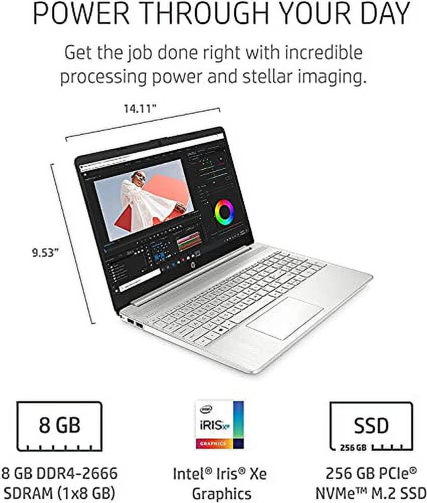 Lightweight, Iris Intel Silver HP HDMI, DDR4 Home, 10 1024GB i7-1065G7), Laptop, Win Fingerprint, Intel RAM, i5-1135G7(Benchmark 2021 Beats FHD Xe, PCIE 32GB Intel Newest 15.6" SSD, Bundle IPS