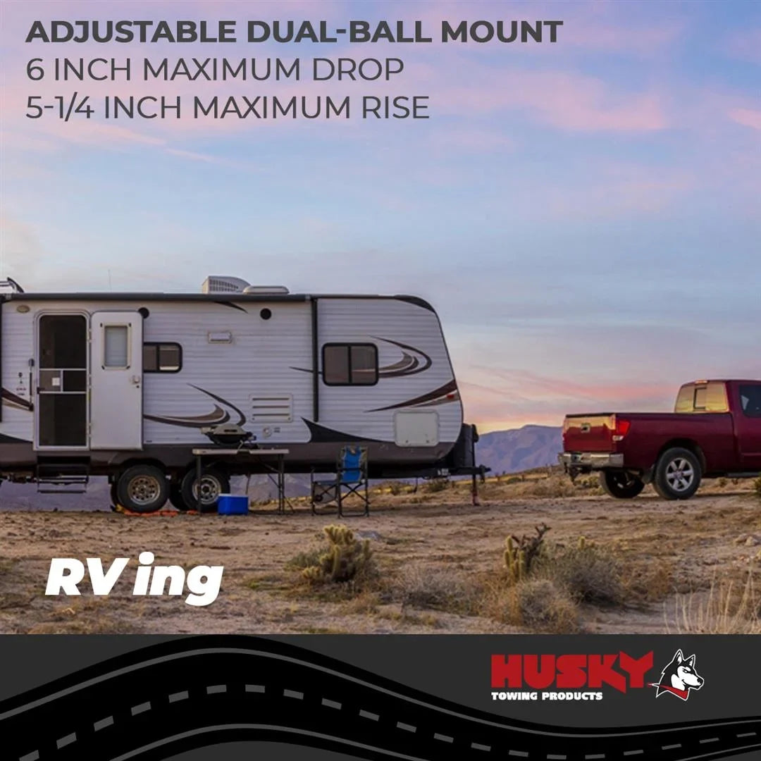 Towing Receiver 2" Trailer Hitch Ball 33104 Mount Husky