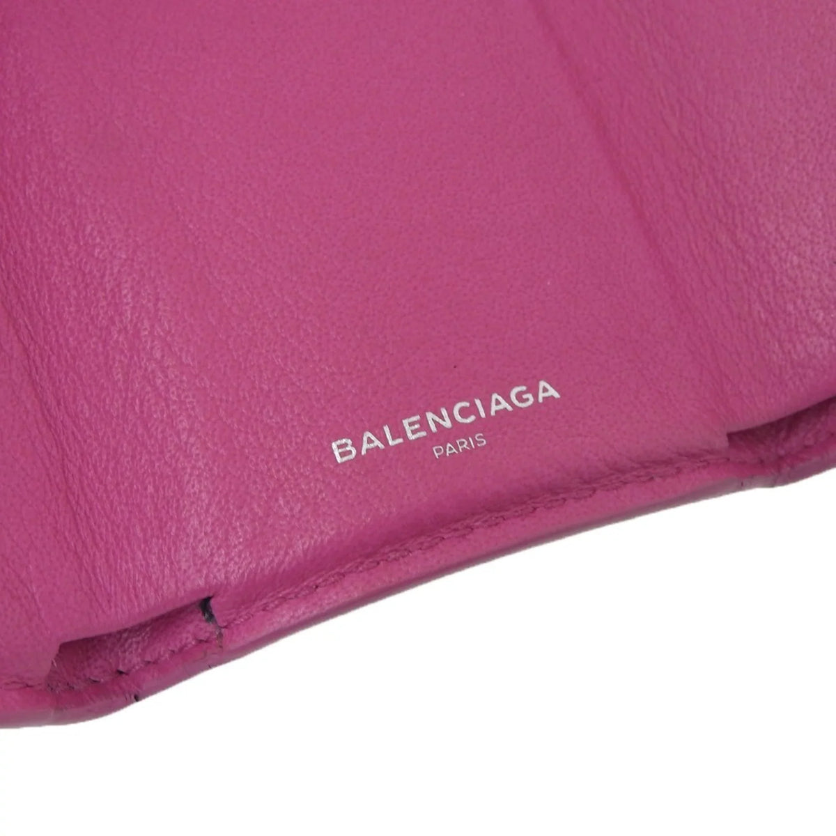 mini wallet 391446 Pre-Owned Balenciaga tri-fold pink hook BALENCIAGA (Fair) paper with leather