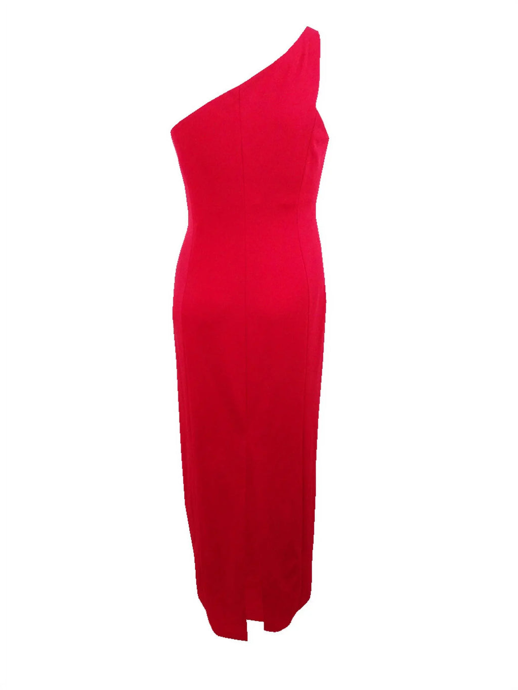 One-Shoulder Gown Slit Red) Women's Calvin (14, Klein
