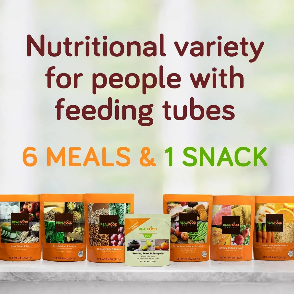 for 9.4 People Meals Chicken, & Orange (Pack Food - Fed 12) Real - of Oz Blends Carrots - Pouch Rice Brown Tube