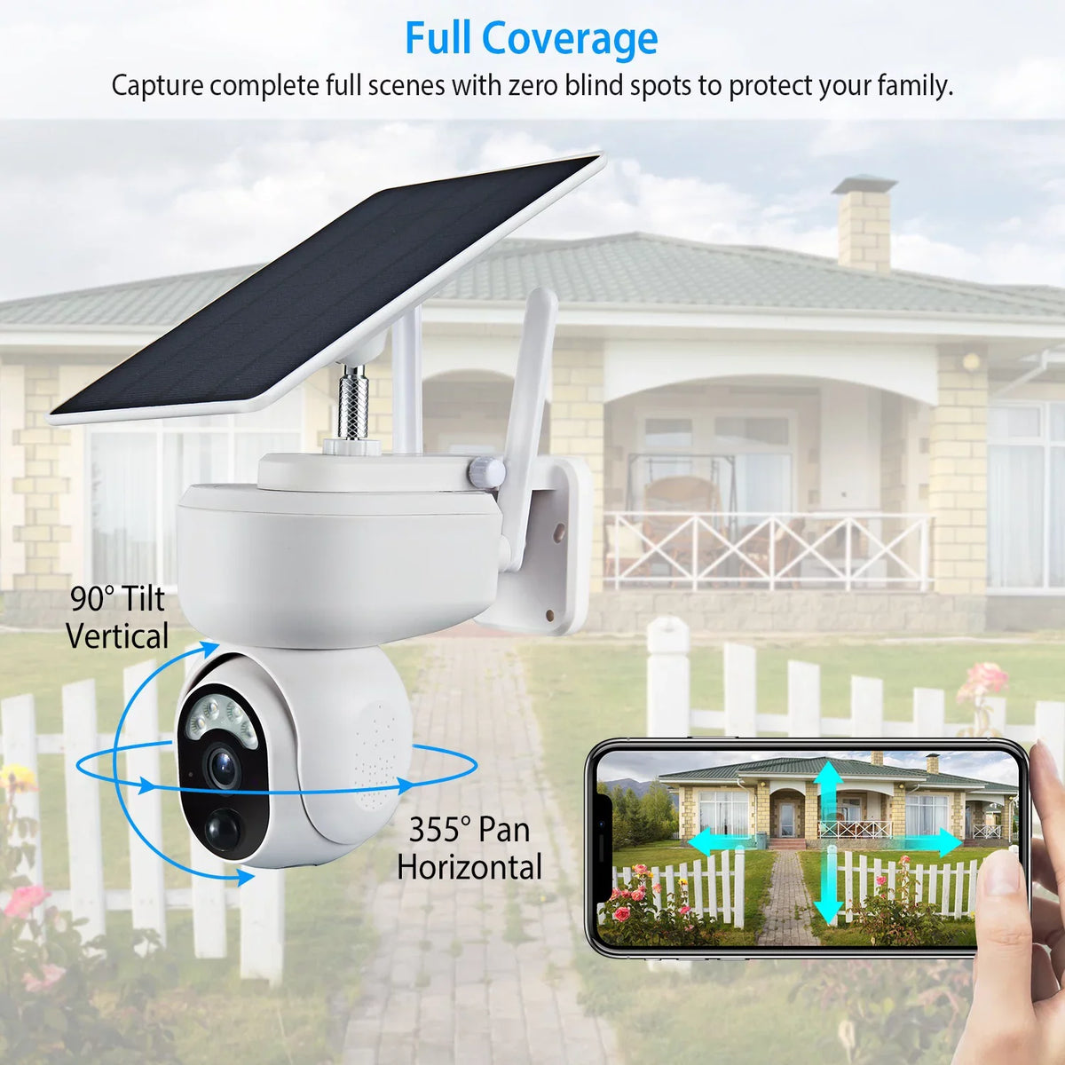 Camera Color Outdoor Battery WIFI Powered Audio Night Home Camera 1080P Siren Light Vision Detection Surveillance for Human iMounTEK Flood Wireless Security Solar 2-Way