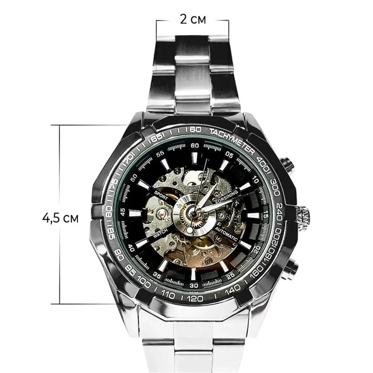 50% Belt Watch Automatic Hollow Up Mechanical Steel Full off! Mens YOHOME to