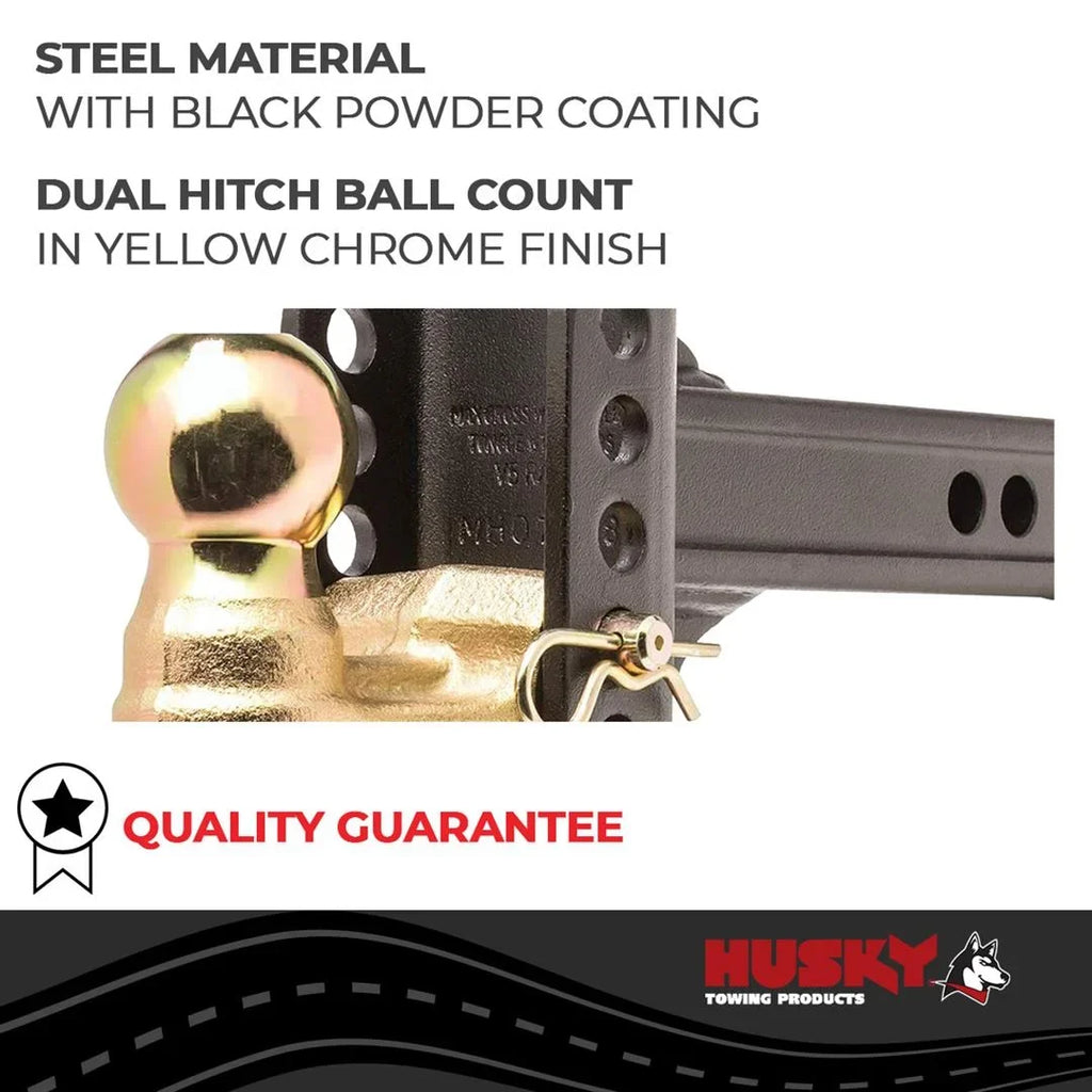 Towing Receiver 2" Trailer Hitch Ball 33104 Mount Husky