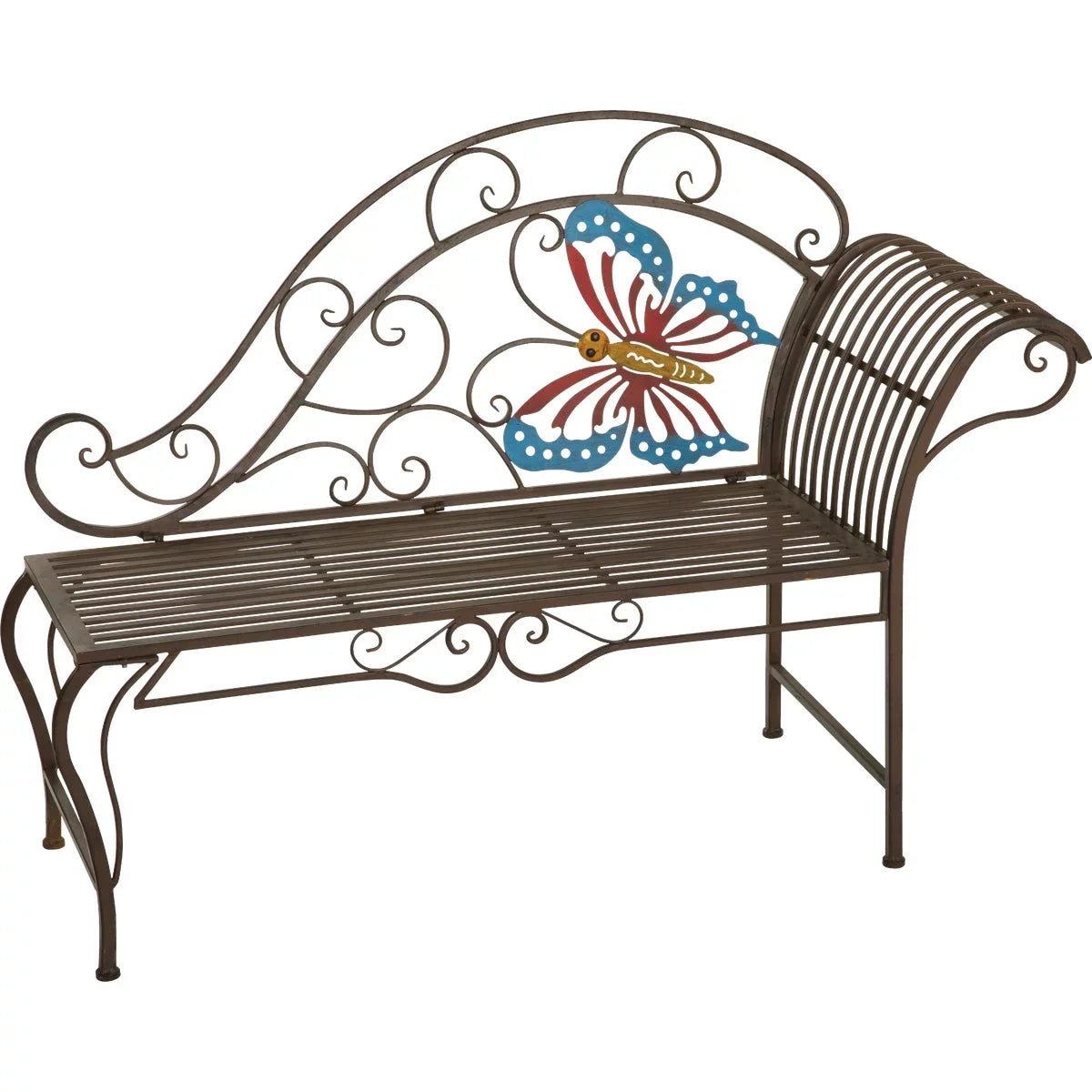 Metal BVK684 Garden Lounge Chaise L. Butterfly 56 In. Alpine