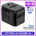 2 Universal Plug USB+2 Power C Travel Outlet USB AICase Adapter Converter International