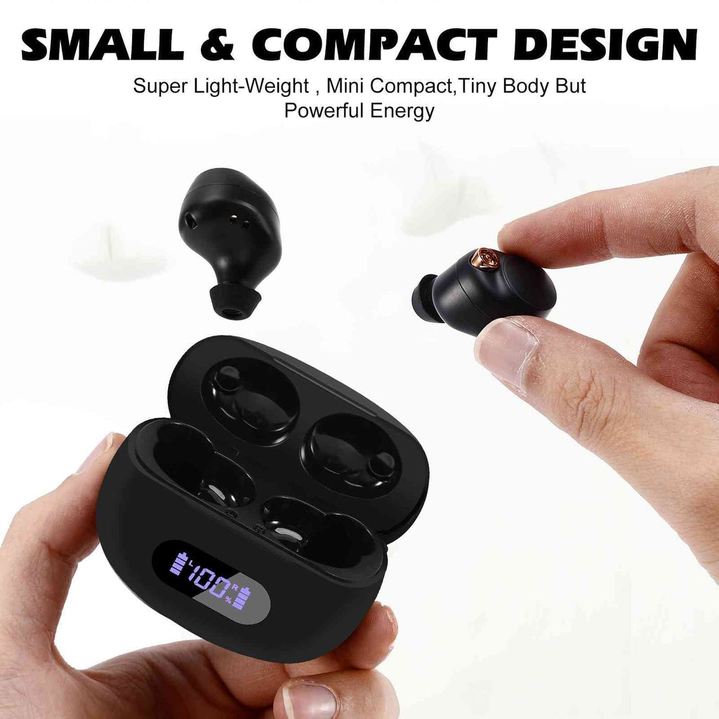 Plus Dual Connect, Compatible Bluetooth (2020) IPX5 + Water Bluetooth Amazon HD Case, Boost Connection, Wireless with Fire Resistance, Charging 8 5.2 Black, True Earbuds UrbanX Bass Balanced,