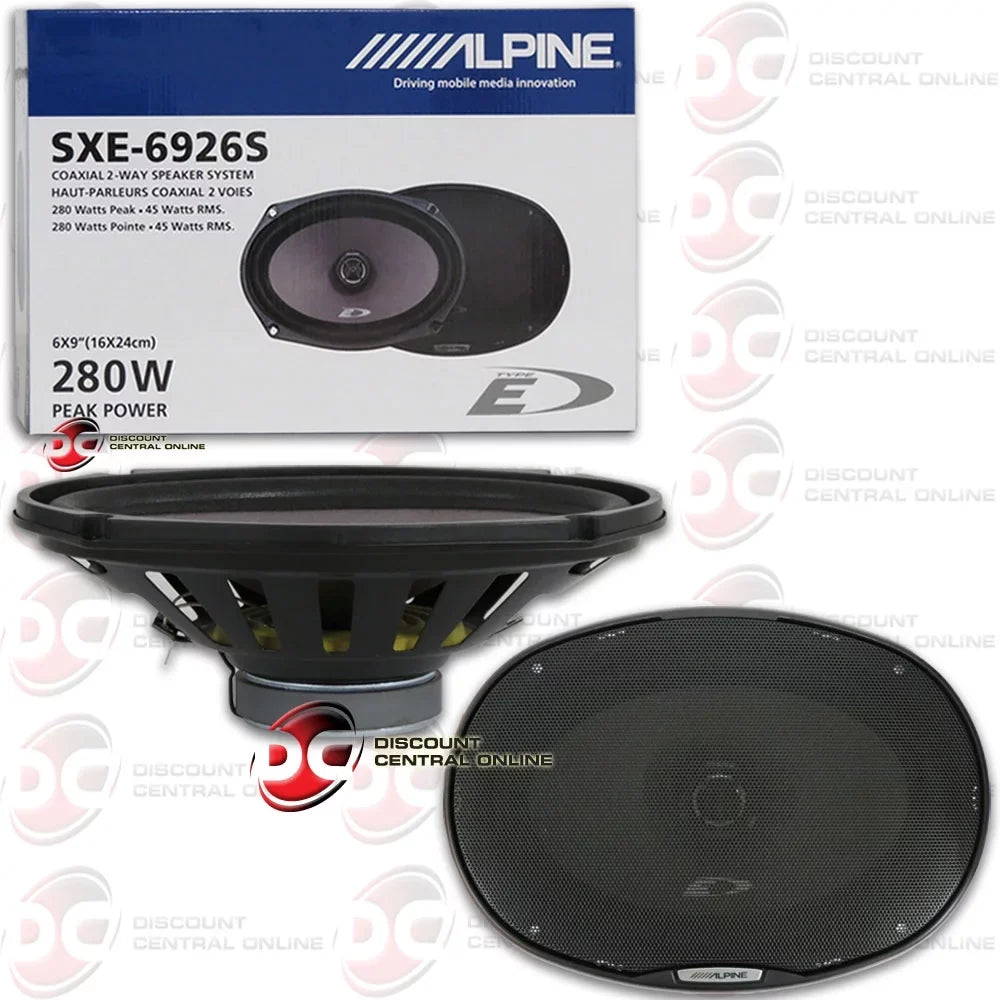 6x9 2-Way Alpine Watt Coaxial Speakers Car Audio 280 Pair SXE-6926S