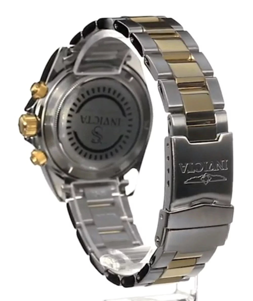 Dial Steel Quartz Tone Two 200m Gold 14930 Stainless Speedway Watch Men Invicta
