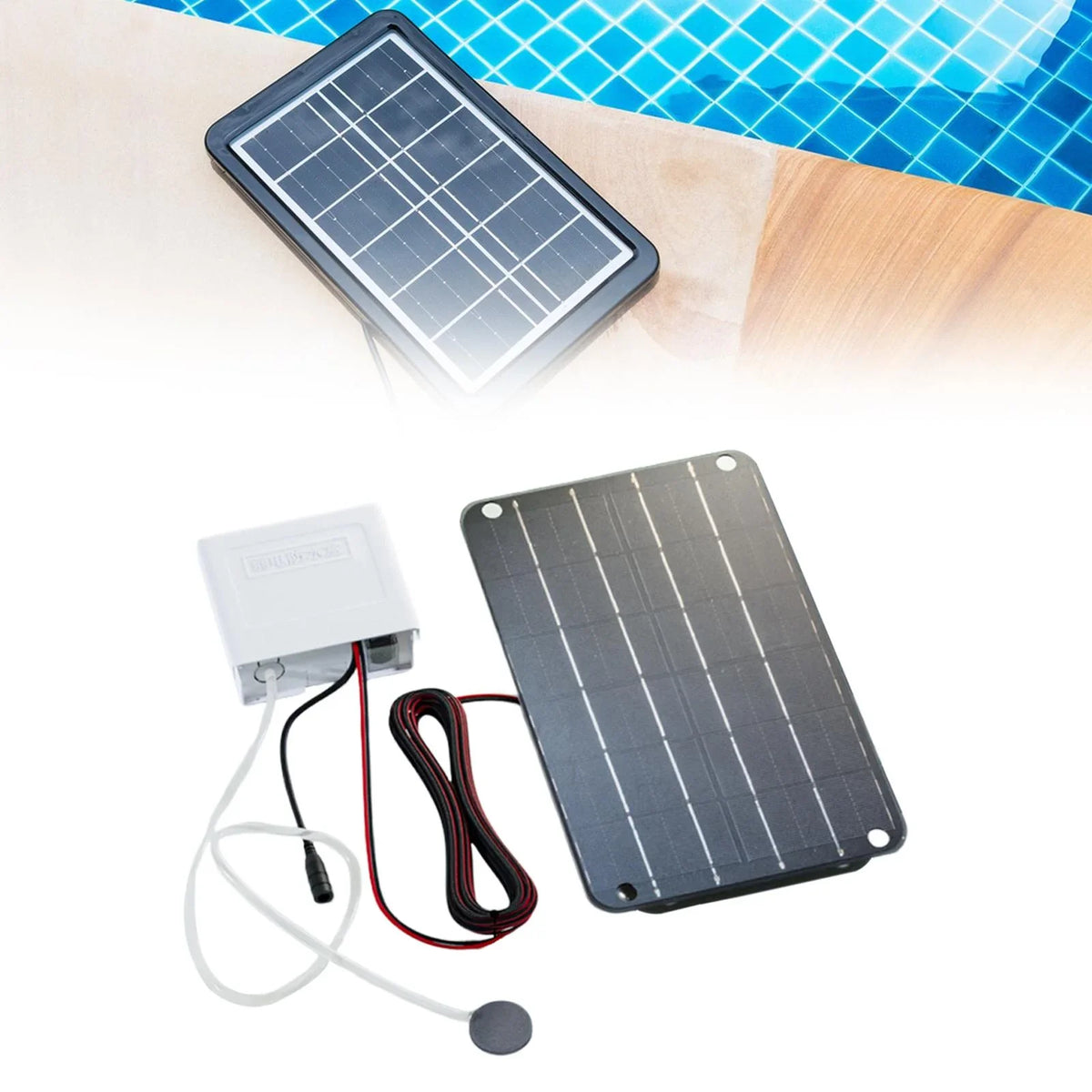 Solar Air Pump for SunniMix Pond Pump,Aquarium Air Pond Oxygenator Silent Hydroponics Powered Friendly,6V Aerator Solar Eco Pump Solar