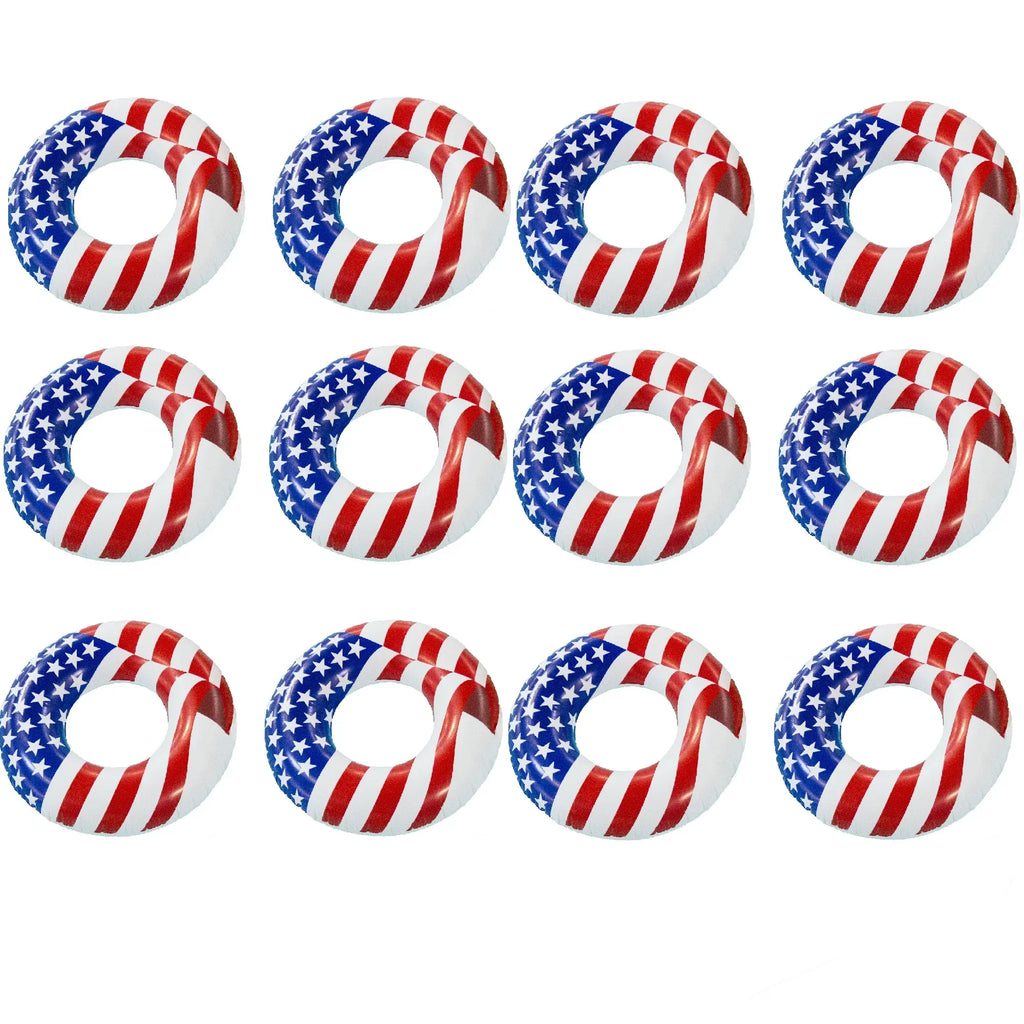 Float Swimline American Tube Flag Pack) 36 Inch Inflatable Swimming (12 Pool
