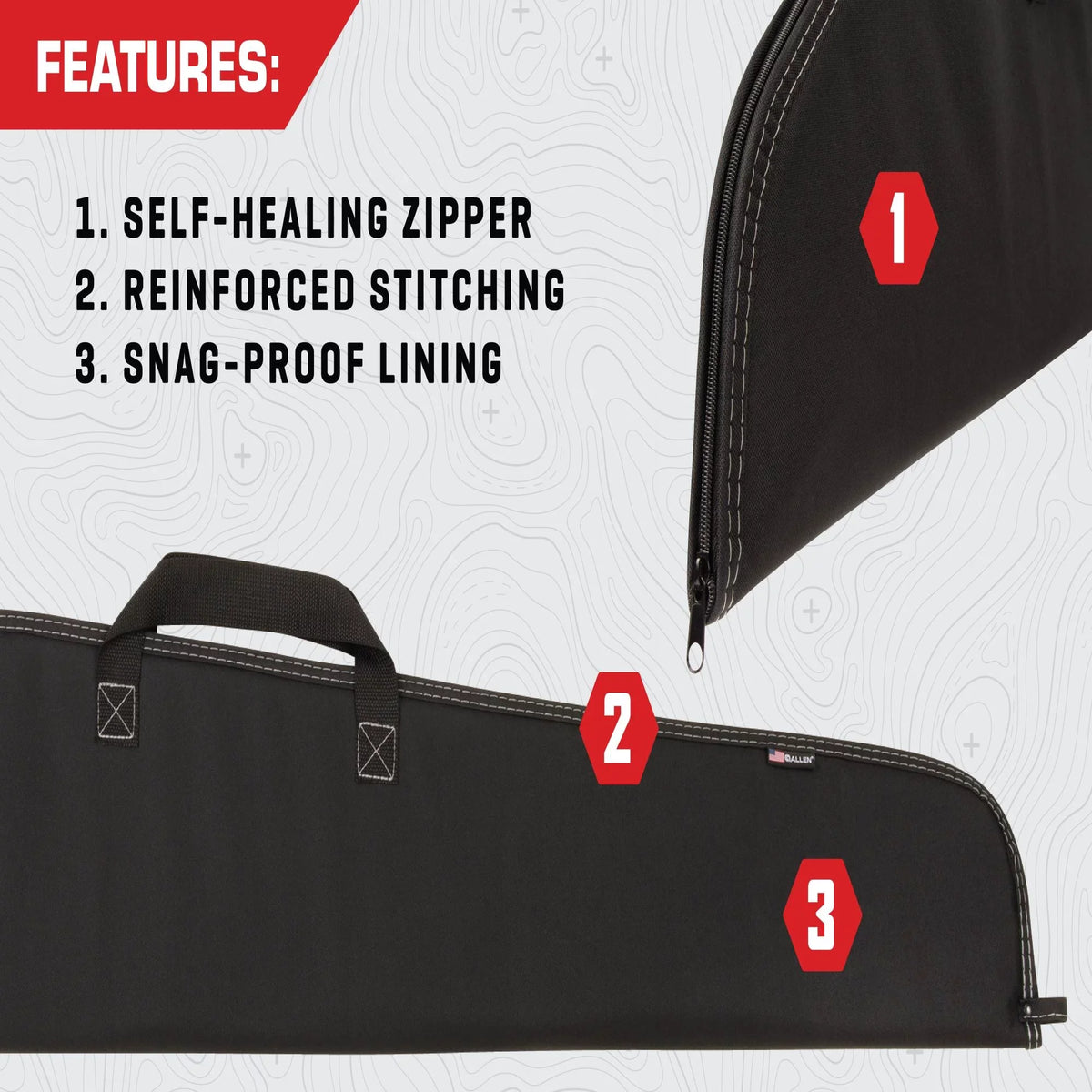Case, Soft Allen Polyester, Rifle 602-46 46" Company Black, Durango