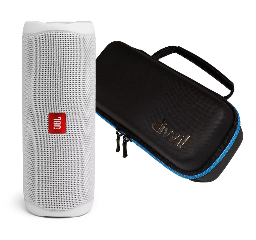 Hardshell Case w/divvi! Flip 5 Portable JBL White Speaker Bluetooth