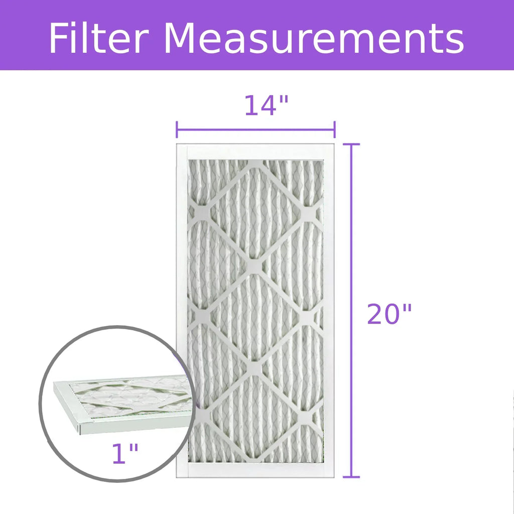 Air Surface Pleated 14x20x1, Extended 8, Filter, Mechanical (6 Purolator MERV DMK80 Pack)