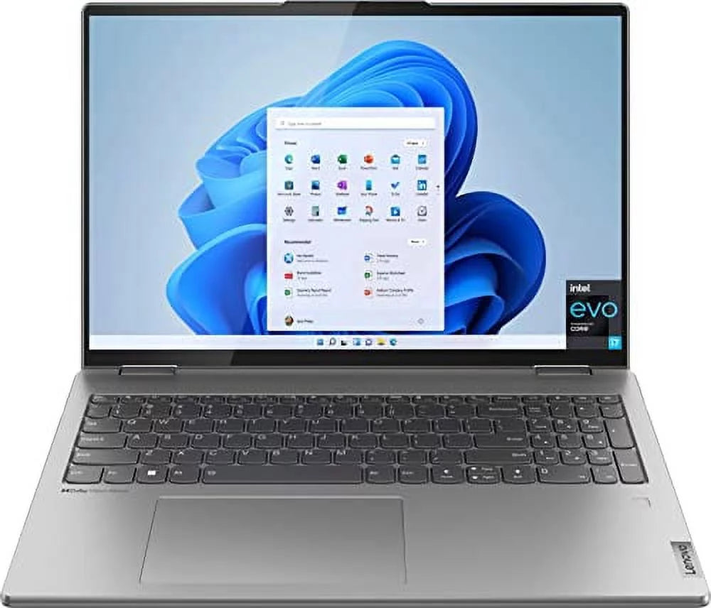 Intel Xe 12th Yoga 7i 6E LENOVO Graphics EVO 2022 32GB Platform Iris Touchscreen 16GB RATZK SSD 512GB 2-in-1 Thunderbolt USB 16" Backlit 10 Pro KB Laptop i7-1260P w/FP RAM 4 WI-FI Windows 2.5K Core