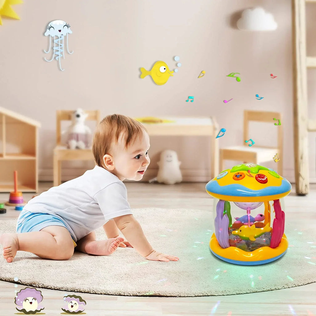 Educational Light in for Projector Toys Musical 1 For Learning Toddlers Rotating Toys,Ocean Baby Up Toys Months,4 Infant 6-12 LAYADO