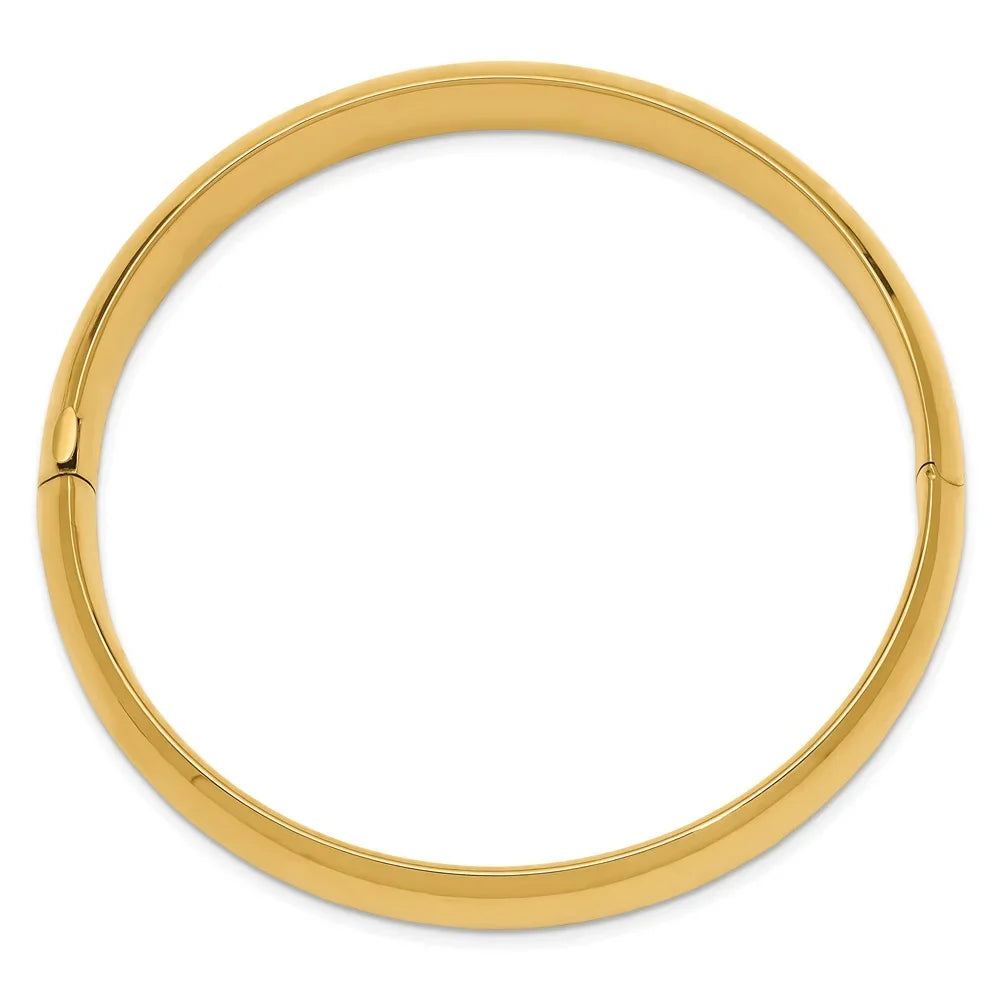 14k QHP7/16O Hinged Bracelet Bangle High 7/16 Polished Oversize