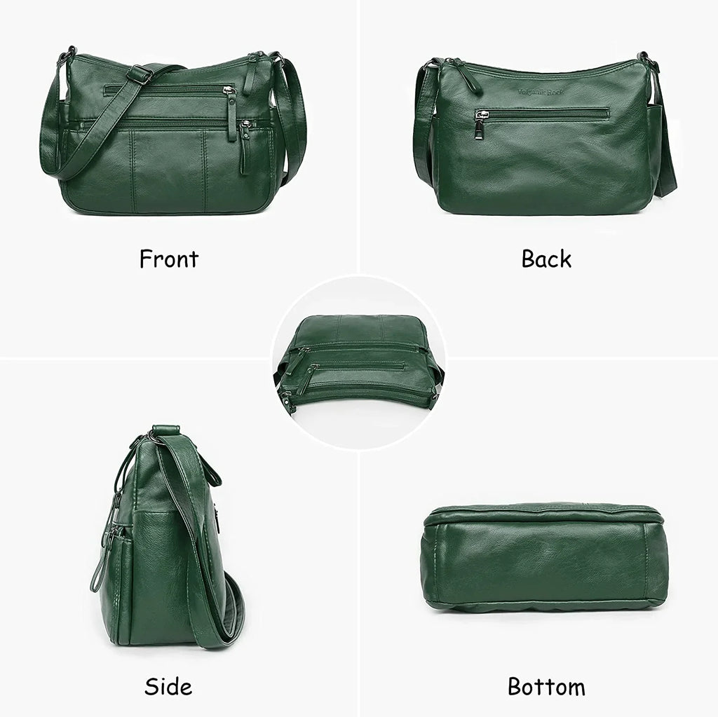 Pocketbook Soft VOLGANIK Leather Women and Purse for Shoulder handbags Crossbody Purses Bag PU ROCK Lightweight Ladies
