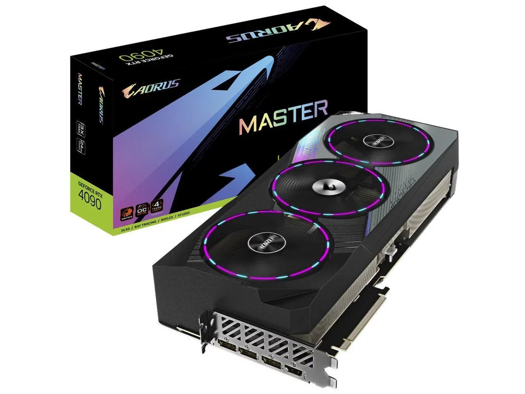 PCI AORUS GIGABYTE x16 RTX GeForce 4090 4.0 Express M-24GD 24GB Card GV-N4090AORUS GDDR6X ATX Video