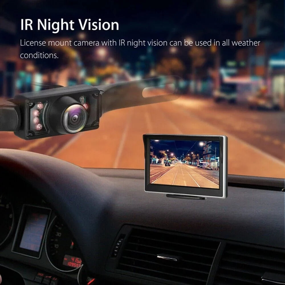 5" HD Camera Wireless Parking System View Rear Backup Piece 1 Vision Car Night Monitor with