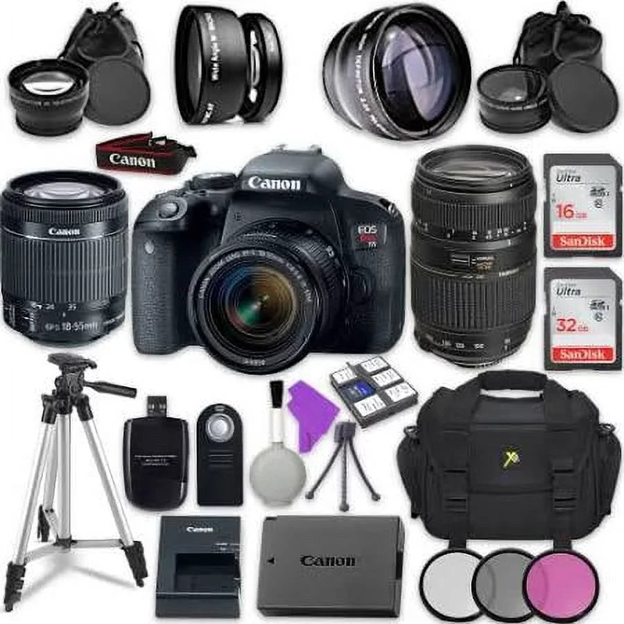 Lens||Tamron T7i w/ SLR Canon AF 70-300mm Telephoto Bundle 18-55mm EOS Lens STM ||Accessory f/4-5.6 Camera Autofocus IS EF-S Zoom Rebel Digital